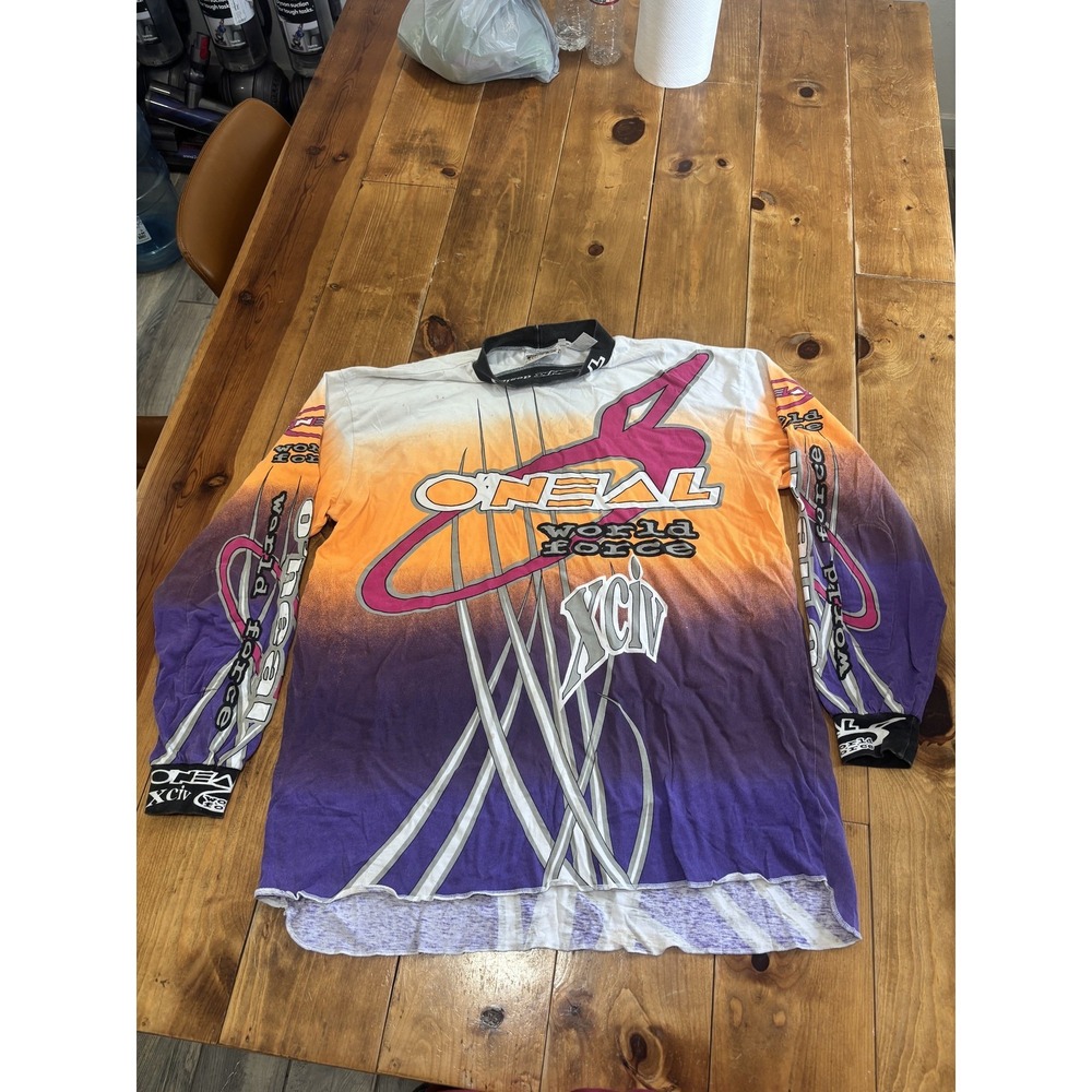 Vintage 90s O'Neal World Force Motocross Jersey T-Shirt Men's XL 1994 Grunge